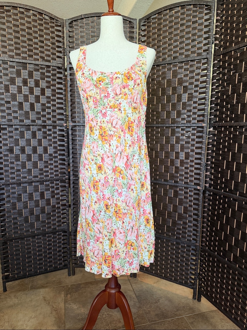 LOFT Pastel Floral Dress with Matching Purse